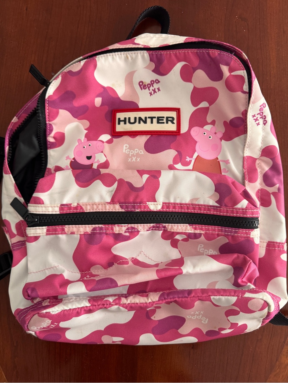 Hunter Pink Camo Peppa Pig Kids Backpack